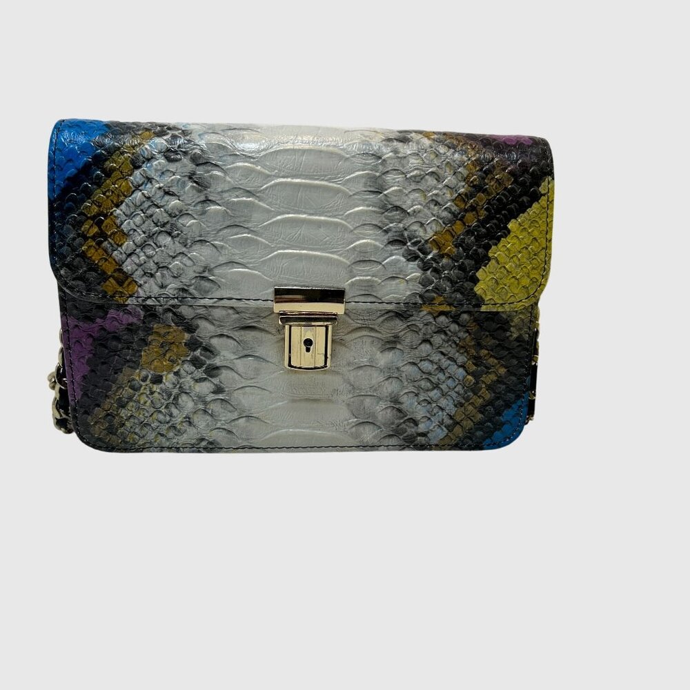 Women’s Python Embossed Crossbody Shoulder Bag W/… - image 8